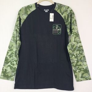The Childrens Place Boys Long Sleeve Black Camo Gaming T-Shirt Sz XXL MSRP $20